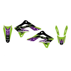 BLACKBIRD KOMPLET NAKLEJEK (OKLEIN) KAWASAKI KX 450F '12-'15 DREAM 5 KOLOR ZIELONY CZARNY