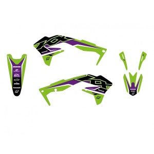 BLACKBIRD KOMPLET NAKLEJEK (OKLEIN) KAWASAKI KX 450F '16-'18 DREAM 5 KOLOR ZIELONY CZARNY