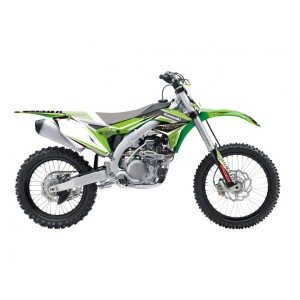 BLACKBIRD WYPRZEDAŻ KOMPLET NAKLEJEK (OKLEIN) KAWASAKI KX 450F '16-'18 DREAM 4 KOLOR ZIELONY CZARNY