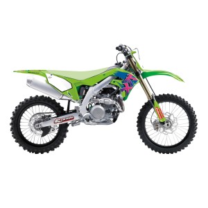 Naklejki retro do Kawasaki KX 250F i KX 450F - Komplet naklejek Blackbird