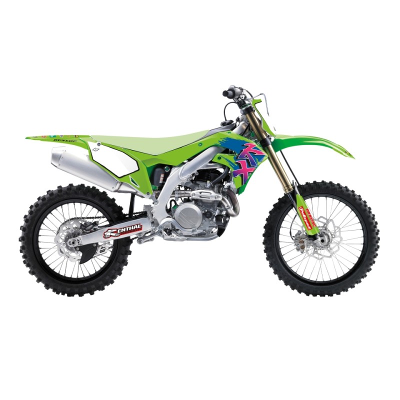 Naklejki retro do Kawasaki KX 250F i KX 450F - Komplet naklejek Blackbird