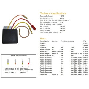 Regulator napięcia Polaris 400/500/600/700 Sportsman Scrambler '03-'04 - OEM:4010796, 2203638