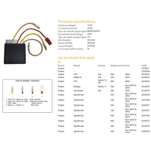 Regulator napięcia Polaris 400/500/600/700 Sportsman Scrambler '03-'04 - OEM:4010796, 2203638
