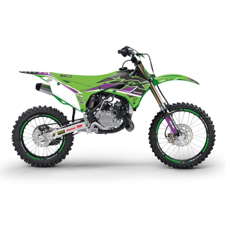 BLACKBIRD Komplet Naklejek (Oklein) Kawasaki KX 85 '22-'23 Dream 5 Kolor Zielony Czarny