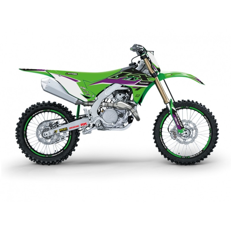 BLACKBIRD Komplet Naklejek (Oklein) Kawasaki KX 250F '25; KX 450F '24-'25 DREAM 5 Kolor Zielony Czarny