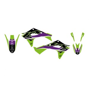 BLACKBIRD Komplet Naklejek (Oklein) Kawasaki KX 250F '25; KX 450F '24-'25 DREAM 5 Kolor Zielony Czarny