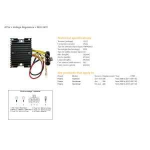 Regulator napięcia Polaris Sportsman 300/400 '08-'10; Hawkeye 300 '06-'11 (4011182)