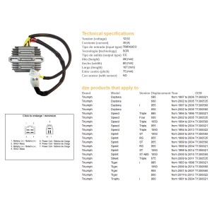 Regulator napięcia do Triumph Daytona i Sprint - Sklep Moto