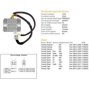 Regulator napięcia do Triumph Daytona i Sprint - Sklep Moto