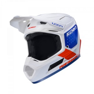 KENNY RACING KASK CROSS/ENDURO MODEL PERFORMANCE ERT GRAPHIC FLAG BIAŁY/CZERWONY/NIEBIESKI XXL