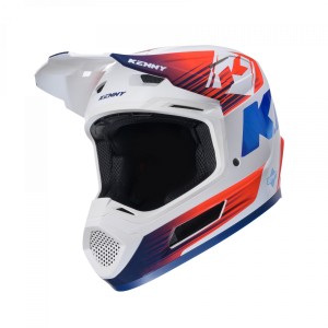 Kenny Racing Kask Cross/Enduro Model Performance ERT Graphic Patriot Biały/Czerwony/Niebieski XXL