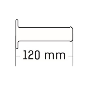 Manetki Domino do motocykli i skuterów Honda Style - czarne, długość 120mm