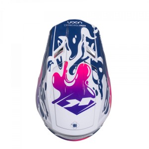 Kenny Racing Kask Cross/Enduro Model Performance ERT Graphic Fluid Biały/Niebieski/Różowy XL