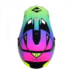 Kenny Racing Kask Cross/Enduro Track Graphic Neon Czarny/Zielony/Różowy Rozmiar L