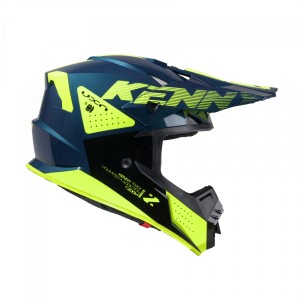 Kask cross/enduro Kenny Racing Track Graphic Zoom Petrol niebieski/żółty rozmiar XL