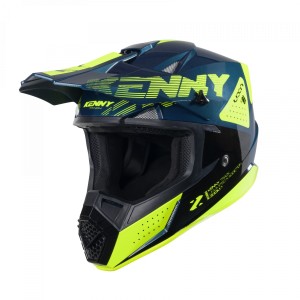 Kask cross/enduro Kenny Racing Track Graphic Zoom Petrol niebieski/żółty rozmiar XL