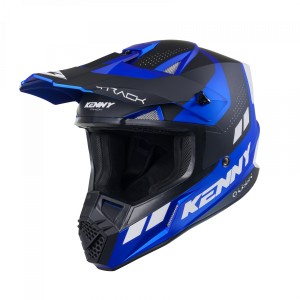 Kenny Racing kask cross/enduro Track Graphic Candy Blue Matt czarny/niebieski/biały XXL