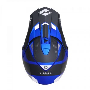 Kenny Racing kask cross/enduro Track Graphic Candy Blue Matt czarny/niebieski/biały XXL