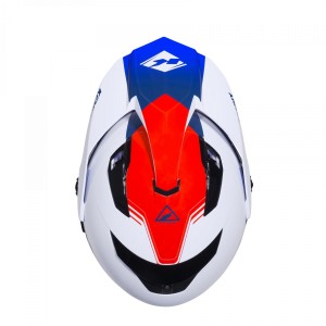 Kenny Racing Kask Dual Adventure Model Extreme Graphic Patriot Biały/Niebieski/Czerwony Rozmiar S