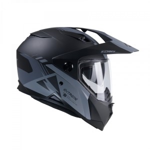 Kask Kenny Racing Dual Adventure Model Extreme Graphic Black/Grey Matt - Rozmiar M