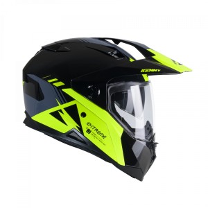 Kenny Racing Kask Dual Adventure Model Extreme Graphic Neon Yellow - Rozmiar M