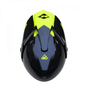 Kenny Racing Kask Dual Adventure Model Extreme Graphic Neon Yellow - Rozmiar L