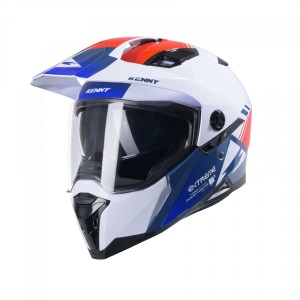 Kenny Racing Kask Dual Adventure Model Extreme Graphic Patriot Biały/Niebieski/Czerwony XL