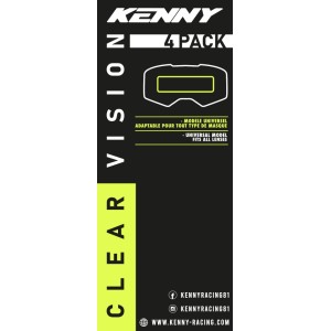 KENNY RACING VISION PERFORMANCE FOLIA OCHRONNA DO GOGLI (60MM X150MM) (PACK 4)