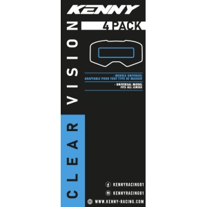 KENNY RACING VISION UNIVERSEL FOLIA UNIWERSALNA OCHRONNA DO GOGLI (50MM X150MM) (PACK 4)