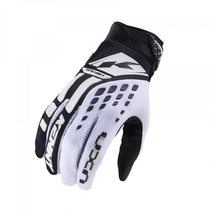 Rękawice cross/enduro Kenny Racing Track White/Black rozmiar S