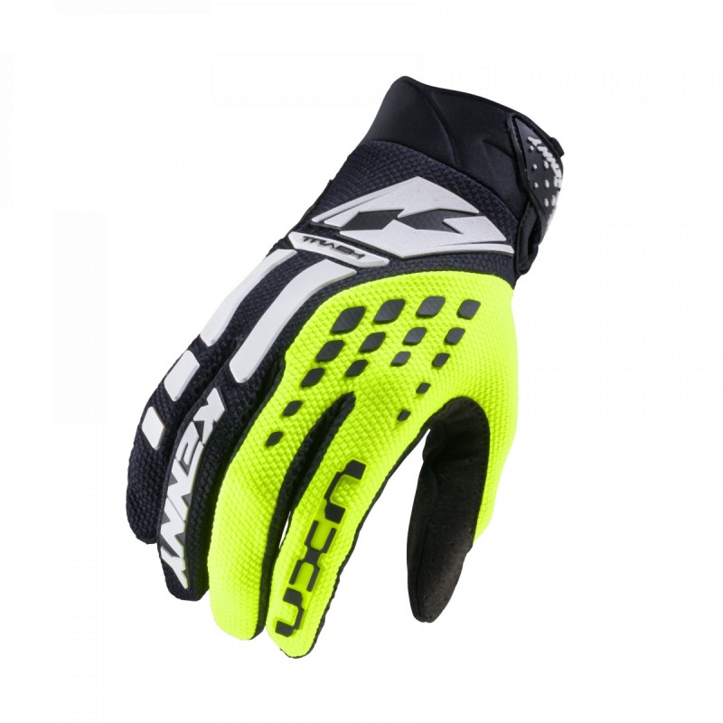 Rękawice Kenny Racing Cross/Enduro Track Kid/Junior Dziecięce Neon Yellow Rozmiar L (6 lat)