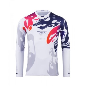 Koszulka KENNY RACING CROSS/ENDURO PERFORMANCE FLUID BIAŁA SZARA CZERWONA NIEBIESKA XL