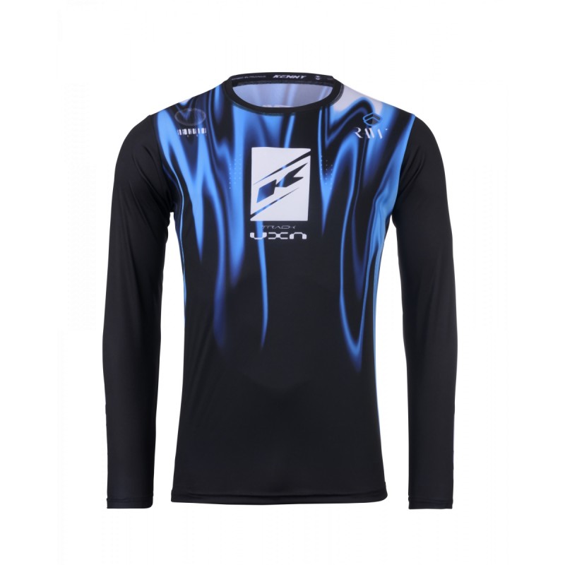 Koszulka Kenny Racing Cross/Enduro Track Kid/Junior Raw Smoke czarno-biało-niebieska XXXXS