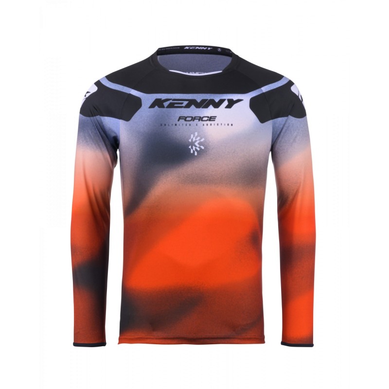 Koszulka cross/enduro Kenny Racing Force Fog Orange - rozmiar M