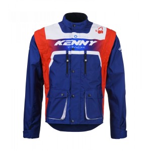 Kurtka Adventure/Enduro Kenny Racing Track Patriot czerwono-niebiesko-biała fluo rozmiar M