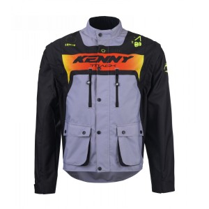 Kurtka Adventure/Enduro Kenny Racing Track Grey/Neon Yellow - Rozmiar L