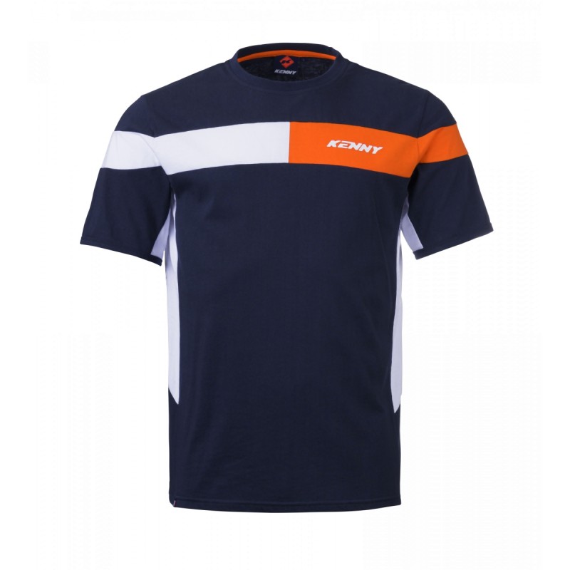 KENNY RACING KOSZULKA T-SHIRT MODEL RACING NIEBIESKI/POMARAŃCZOWY/BIAŁY ROZMIAR L