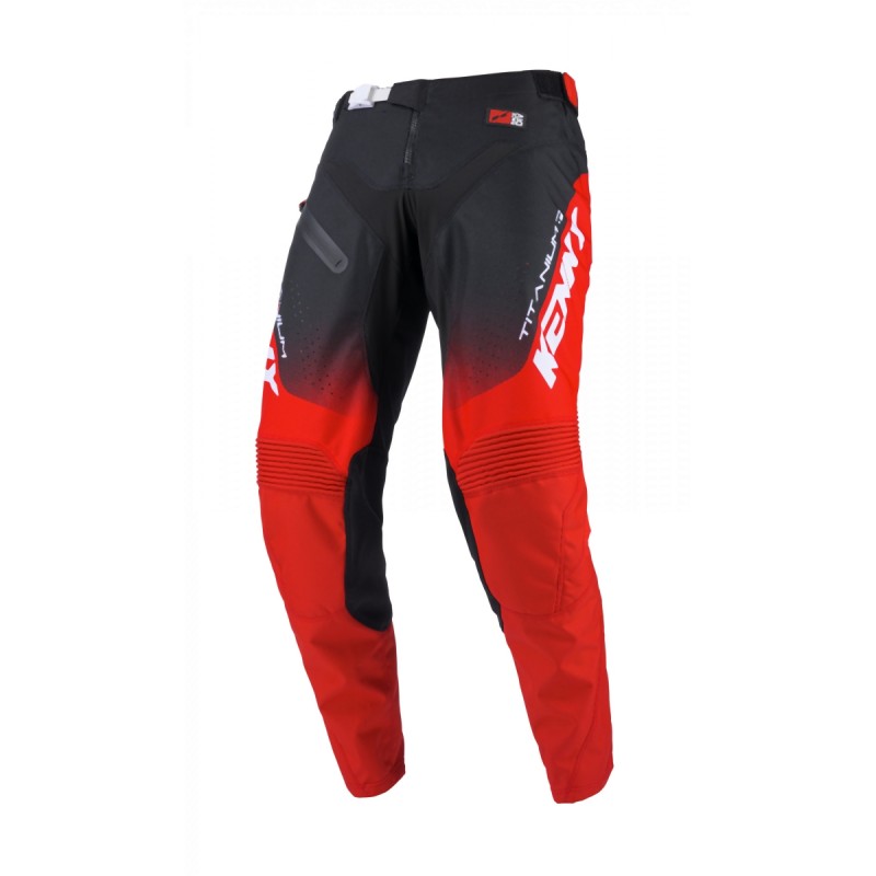 Spodnie cross/enduro Kenny Racing Titanium Red czarno-czerwone rozmiar M (32)