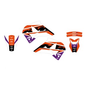 Komplet naklejek Blackbird KTM 4T '96-'99 5 kolor pomarańczowy czarny
