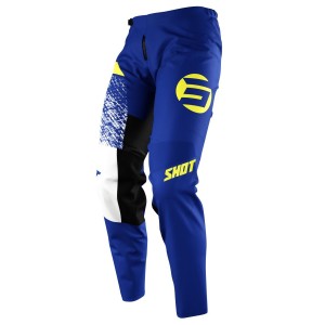 SHOT RACING WYPRZEDAŻ SPODNIE MOTO DEVO ROLL BLUE KOLOR NIEBIESKI/BIAŁY/ŻÓŁTY ROZMAR 32