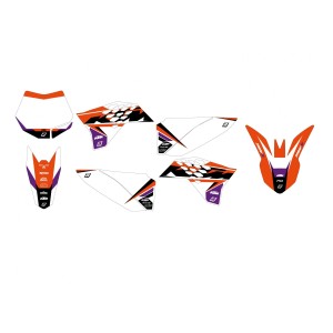 BLACKBIRD KOMPLET NAKLEJEK (OKLEIN) KTM SX 50 '09-'15 DREAM 5 KOLOR POMARAŃCZOWY CZARNY
