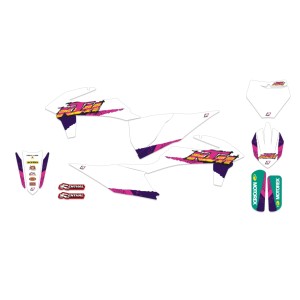 Naklejki retro KTM SX/SX-F, EXC/EXC-F '19-'22, '20-'23 - Komplet naklejek Blackbird