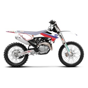 Komplet naklejek Blackbird do KTM SX/SX-F '19-'22, EXC/EXC-F '20-'23 - Kolor Biały Niebieski Czerwony