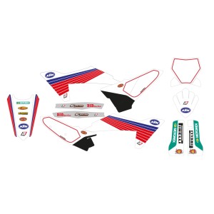 Naklejki KTM SX/SX-F '23-'24, EXC/EXC-F '24-'25 Retro Biały Niebieski Czerwony