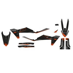 Komplet naklejek (oklein) KTM SX/SX-F '24, EXC/EXC-F '24-'25 mat black KTM