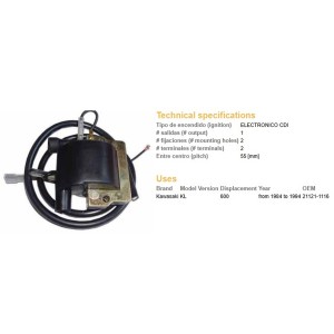 Cewka zapłonowa Kawasaki KLR 600 '84-'94 (21121-1116)