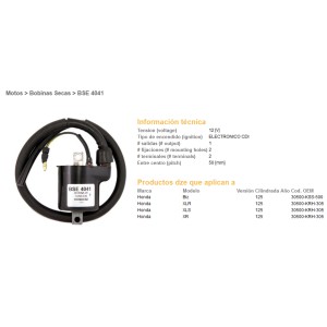 Cewka zapłonowa Honda XLR 125, XL 125S, XR 125 - 30500-KRH-305