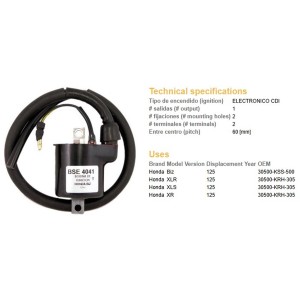 Cewka zapłonowa Honda XLR 125, XL 125S, XR 125 - 30500-KRH-305