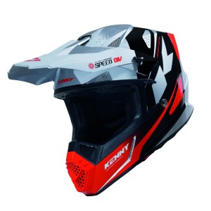 KENNY RACING KASK CROSS/ENDURO TRACK GRAPHIC SPEED BLACK RED KOLOR BIAŁY/CZARNY/CZERWONY ROZMIAR XS