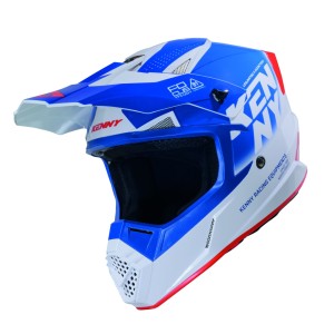 Kenny Racing Kask Cross/Enduro Track Graphic Focus Patriot Biały/Niebieski/Czerwony Rozmiar S